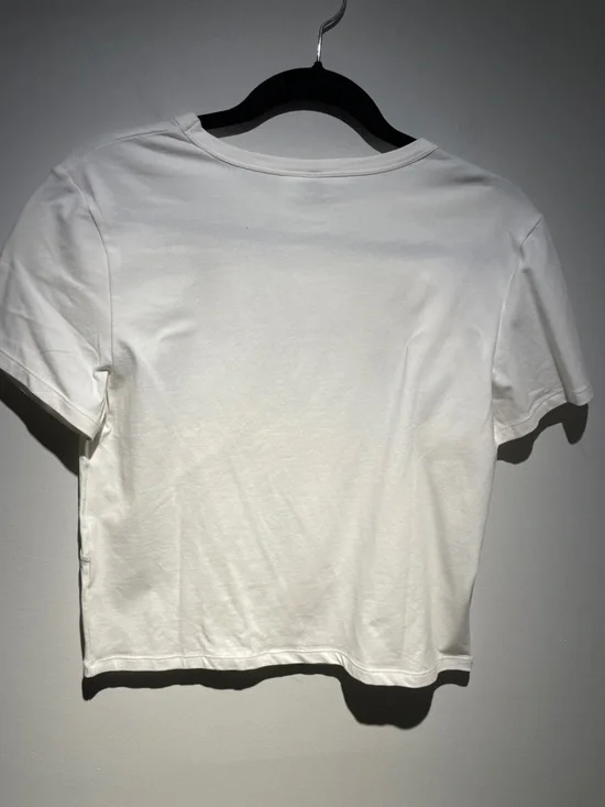 NWT Divided Women’s White Short Sleeve Tee with Shoulder Knot - Picture 5 of 6